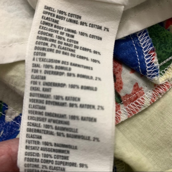 Abercrombie & Fitch pale yellow tropical floral mini dress Size M - Picture 13 of 13